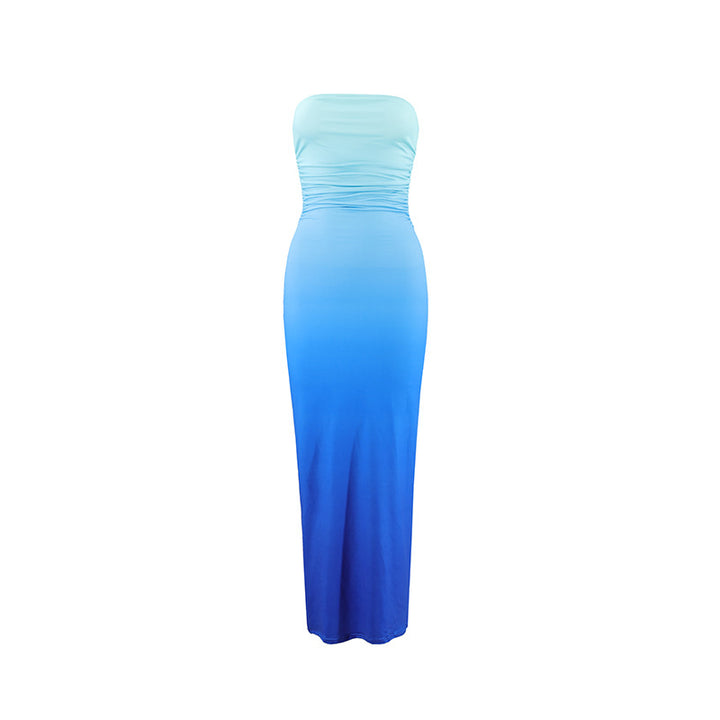 Damen elegantes trägerloses Maxikleid mit Farbverlauf Mirla-Eva Jonsson