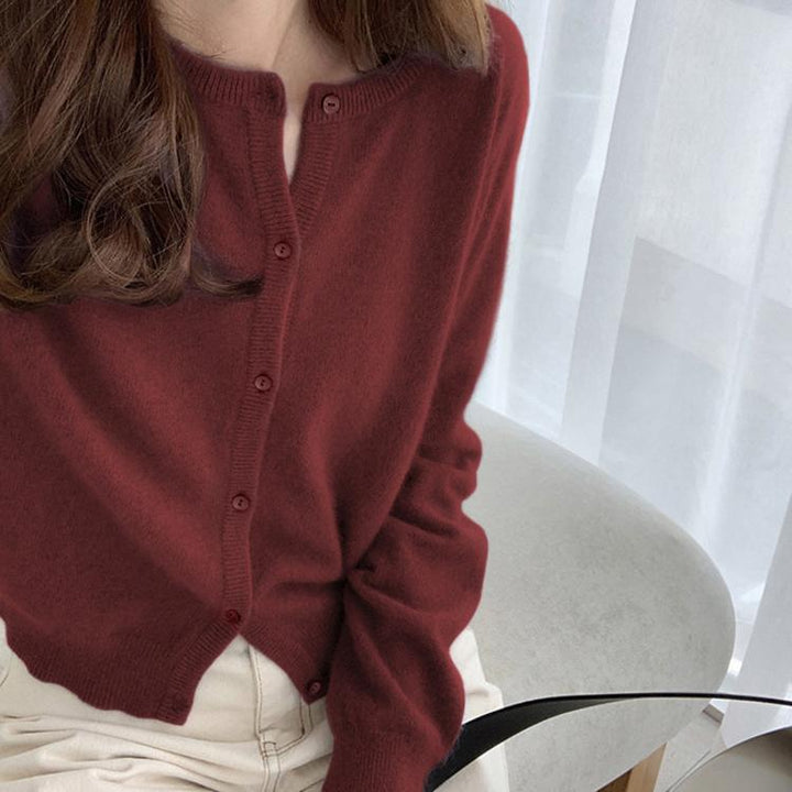 Damen feine Strickjacke mit Knopfleiste und weichem Material Mirla-Eva Jonsson
