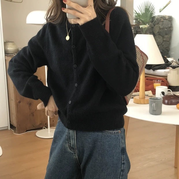 Damen feine Strickjacke mit Knopfleiste und weichem Material Mirla-Eva Jonsson