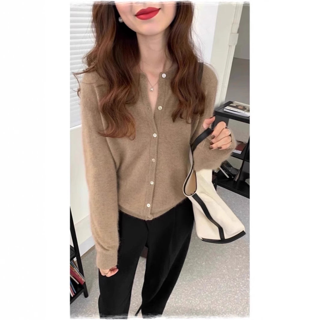 Damen feine Strickjacke mit Knopfleiste und weichem Material Mirla-Eva Jonsson