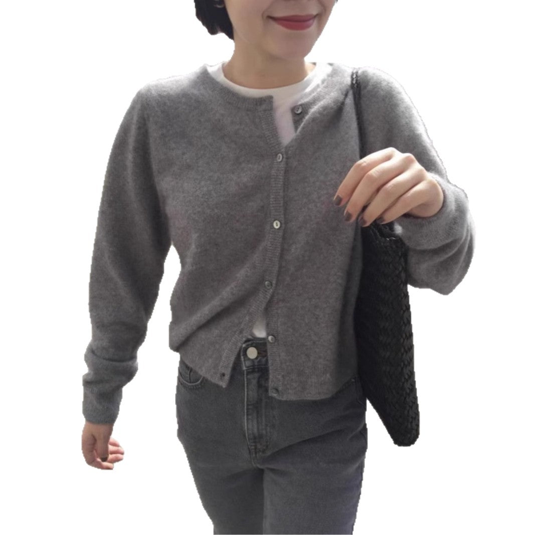 Damen feine Strickjacke mit Knopfleiste und weichem Material Mirla-Eva Jonsson