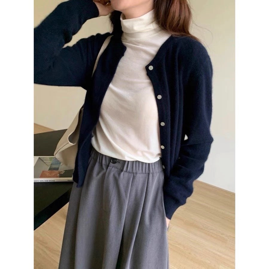 Damen feine Strickjacke mit Knopfleiste und weichem Material Mirla-Eva Jonsson