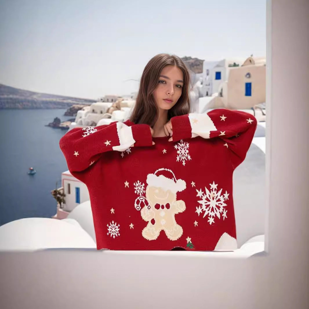 Damen festlicher Strickpullover mit weihnachtlichem Design Mirla-Eva Jonsson