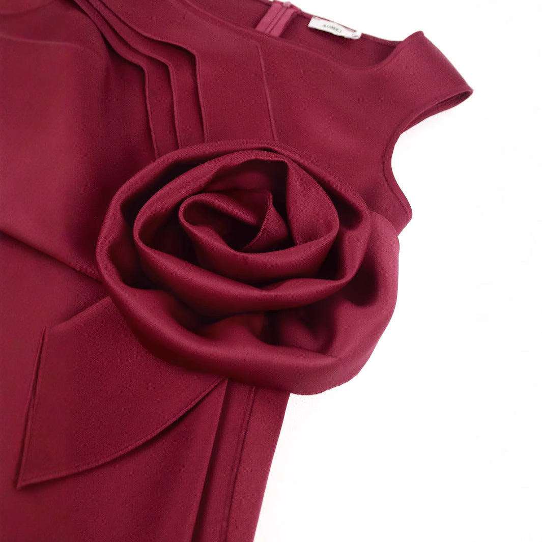 Damen figurbetontes Kleid mit schicker Rüschenapplikation Mirla-Eva Jonsson