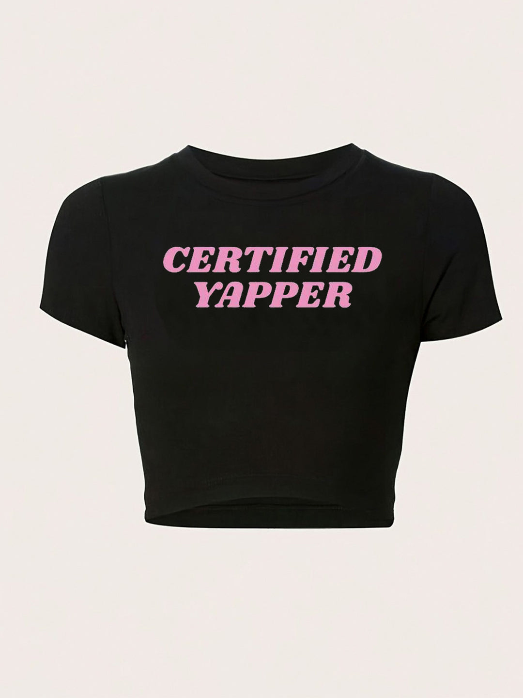 Damen figurbetontes Kurzarm-T-Shirt mit verspieltem Aufdruck Mirla-Eva Jonsson