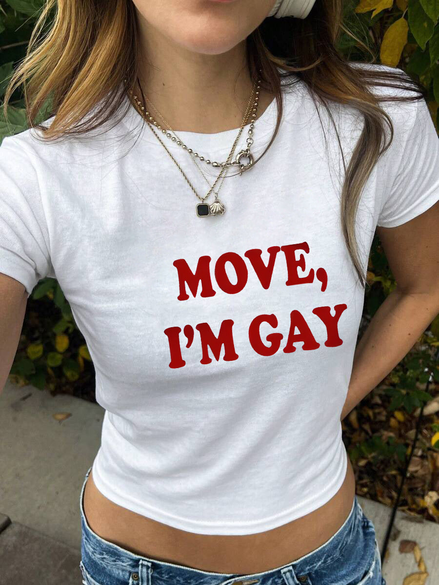 Damen figurbetontes Kurzarm-T-Shirt mit verspieltem Aufdruck Mirla-Eva Jonsson