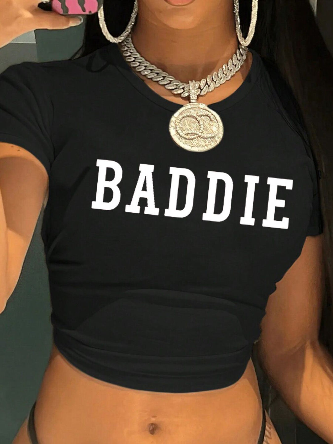 Damen figurbetontes Kurzarm-T-Shirt mit verspieltem Aufdruck Mirla-Eva Jonsson