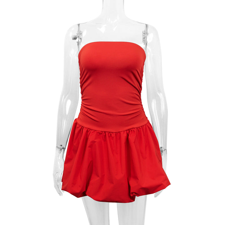 Damen figurschmeichelndes Minikleid mit Raffung und voluminösem Rock Mirla-Eva Jonsson