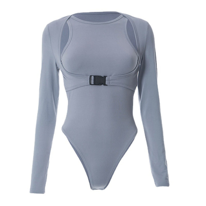 Damen figursytt bodysuit med spänneaccent Mirla-Eva Jonsson