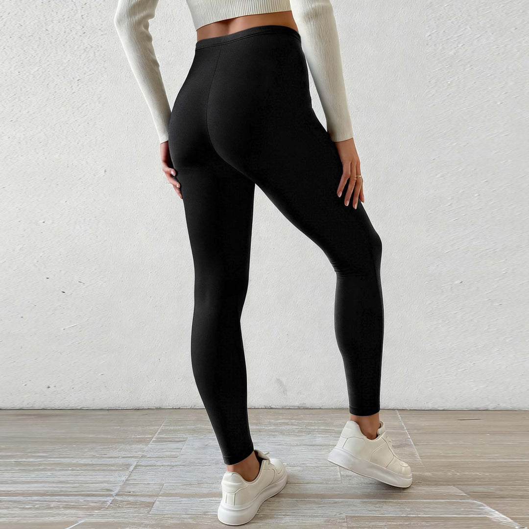 Damen fleece-lined leggings with high waistband and drawstring Mirla-Eva Jonsson
