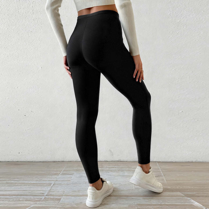 Damen fleece-lined leggings with high waistband and drawstring Mirla-Eva Jonsson