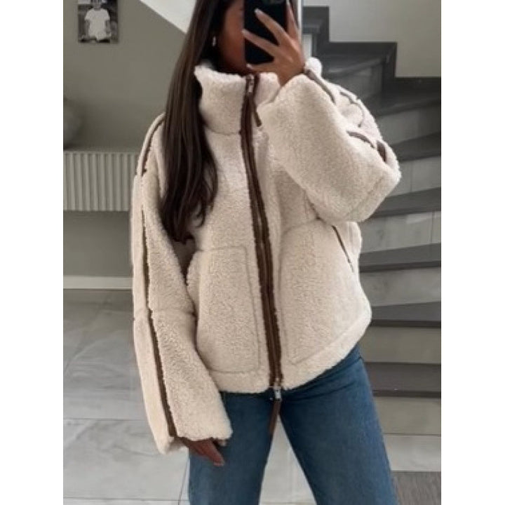 Damen fleecejacka med stiliga detaljer Mirla-Eva Jonsson