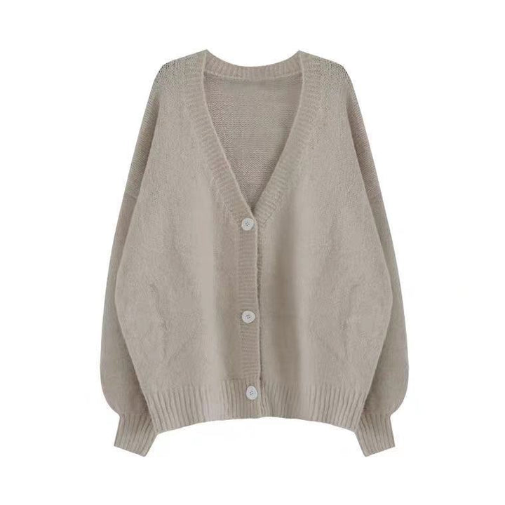 Damen gemütliche Strickjacke mit voluminösen Ärmeln Mirla-Eva Jonsson