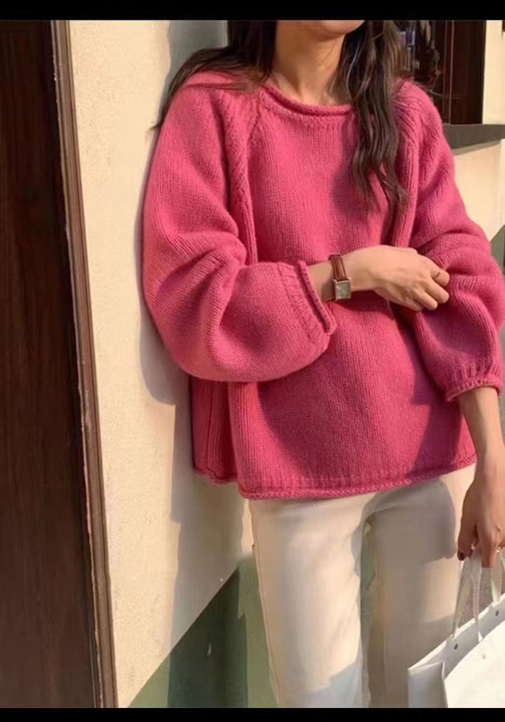 Damen gemütlicher Strickpullover mit lässigem Schnitt und luftigen Ärmeln Mirla-Eva Jonsson