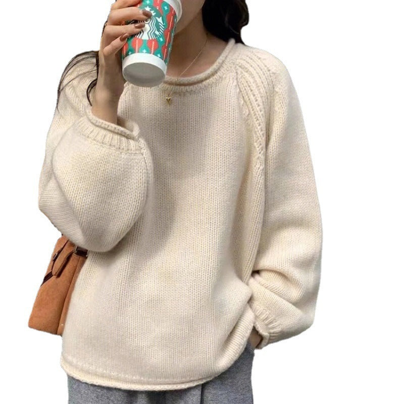 Damen gemütlicher Strickpullover mit lässigem Schnitt und luftigen Ärmeln Mirla-Eva Jonsson