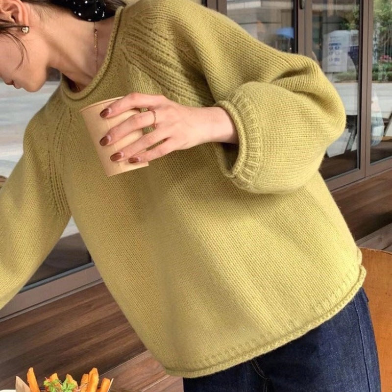 Damen gemütlicher Strickpullover mit lässigem Schnitt und luftigen Ärmeln Mirla-Eva Jonsson