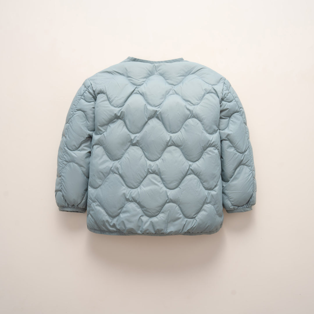 Damen gesteppte Daunenjacke mit modernen Wellenmustern und praktischen Taschen Mirla-Eva Jonsson