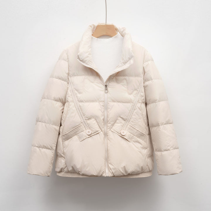 Damen gesteppte Winterjacke mit praktischen Taschen und hohem Kragen Eva Jonsson-Eva Jonsson