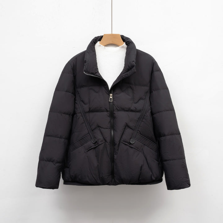 Damen gesteppte Winterjacke mit praktischen Taschen und hohem Kragen Eva Jonsson-Eva Jonsson