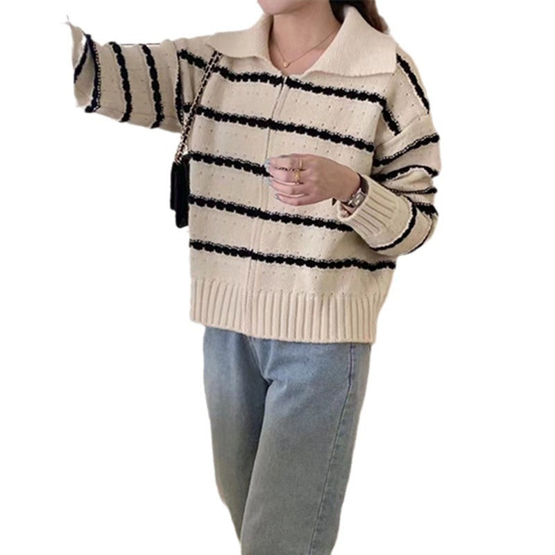 Damen gestreifter Strickpullover Mirla-Eva Jonsson