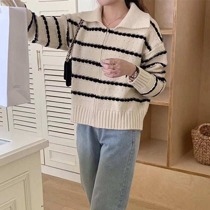 Damen gestreifter Strickpullover Mirla-Eva Jonsson
