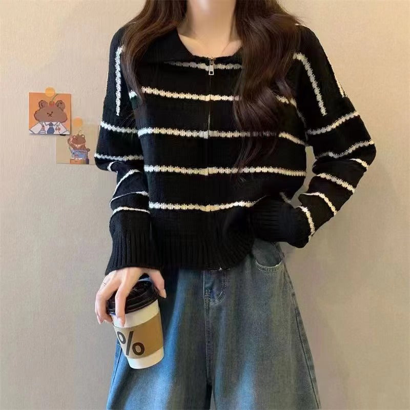 Damen gestreifter Strickpullover Mirla-Eva Jonsson