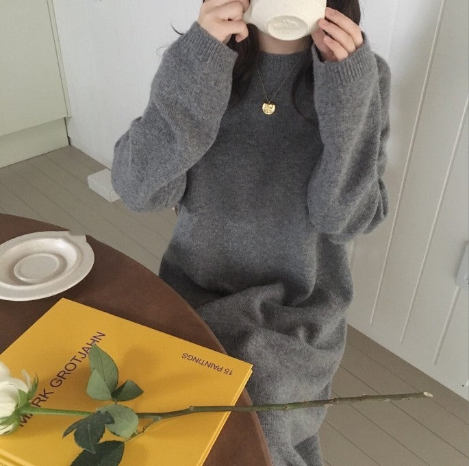 Damen gestricktes Oversized Kleid aus hochwertiger Wolle Mirla-Eva Jonsson