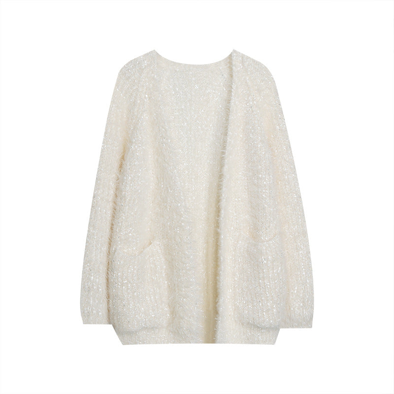 Damen glitzernde Strickjacke im modernen Casual-Look Mirla-Eva Jonsson
