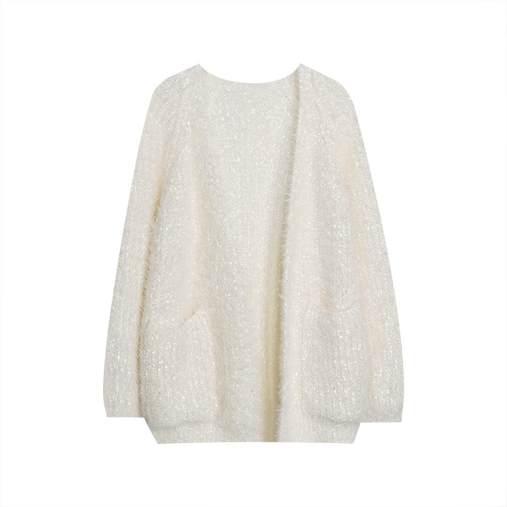 Damen glitzernde Strickjacke im modernen Casual-Look Mirla-Eva Jonsson