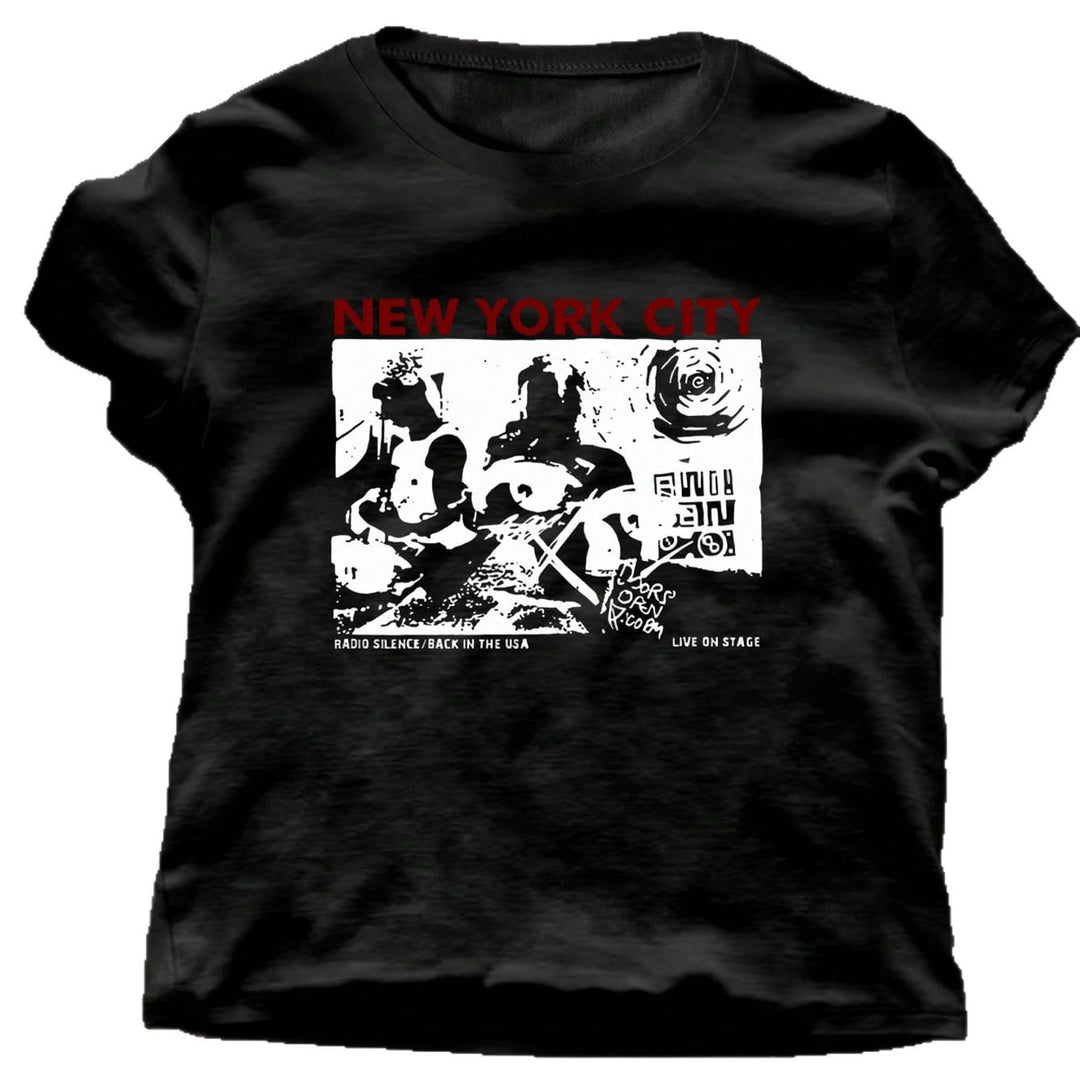 Damen grafik t-shirt med kreativ New York City motiv Mirla-Eva Jonsson