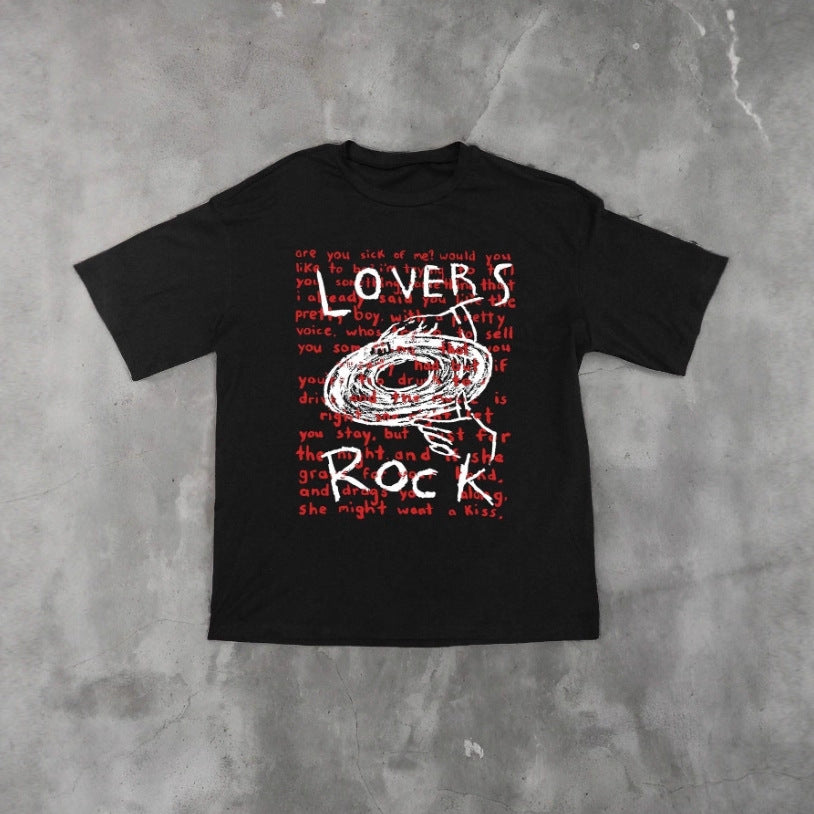 Damen grafik t-shirt med kreativ text och avslappnad snitt Mirla-Eva Jonsson