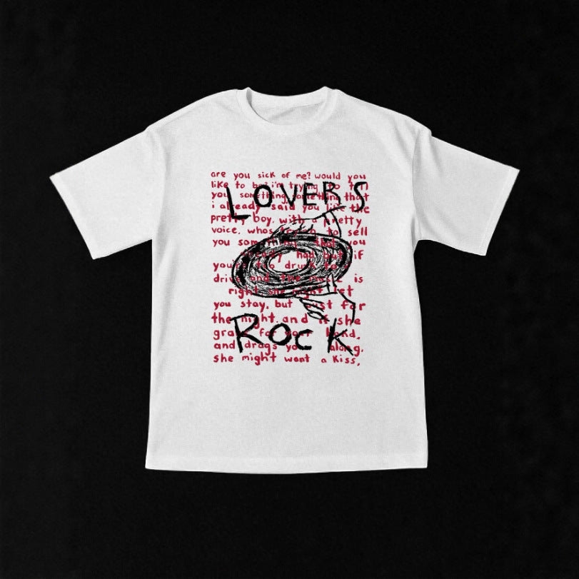 Damen grafik t-shirt med kreativ text och avslappnad snitt Mirla-Eva Jonsson