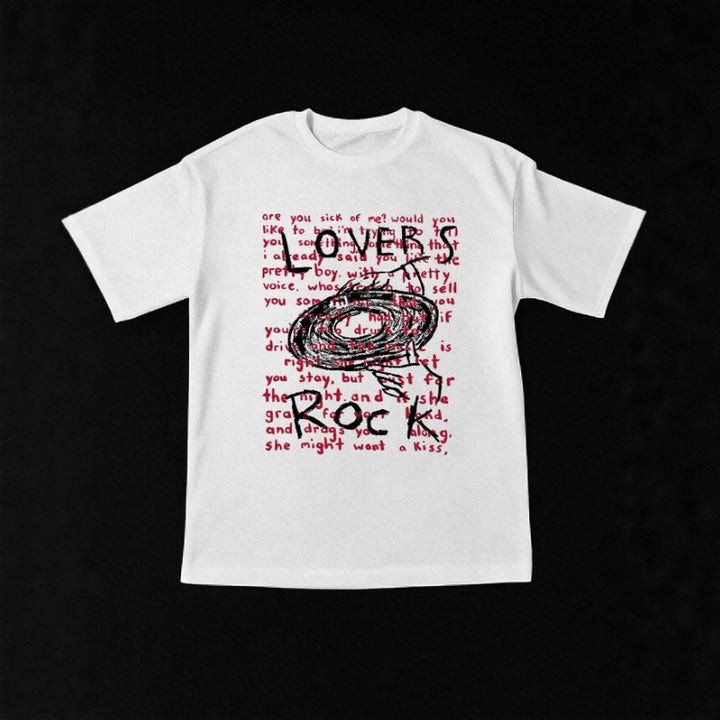 Damen grafik t-shirt med kreativ text och avslappnad snitt Mirla-Eva Jonsson