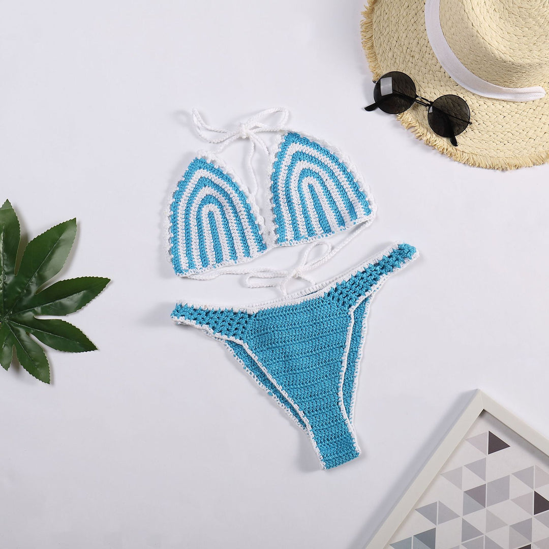 Damen häkeln bikini med kontrasterande kant Mirla-Eva Jonsson