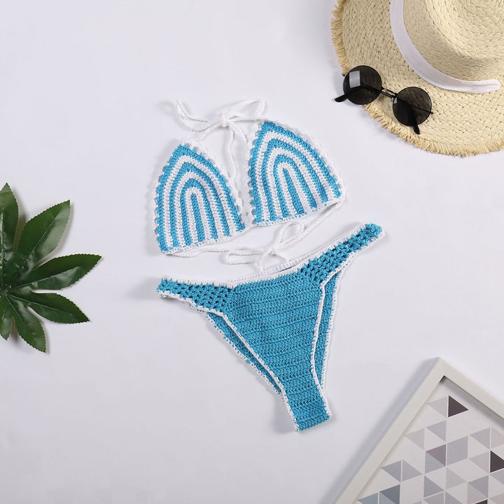 Damen häkeln bikini med kontrasterande kant Mirla-Eva Jonsson