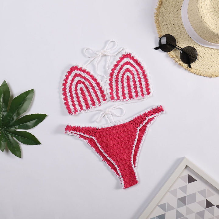 Damen häkeln bikini med kontrasterande kant Mirla-Eva Jonsson