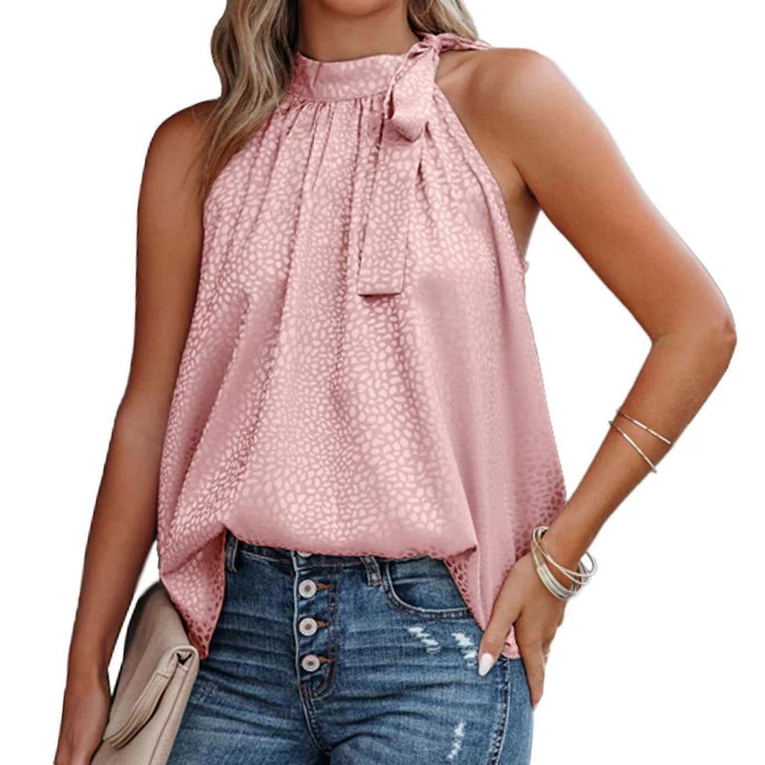 Damen halter top med elegant sladdetail Mirla-Eva Jonsson