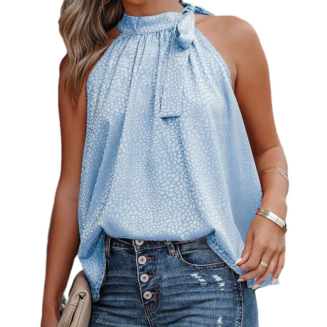 Damen halter top med elegant sladdetail Mirla-Eva Jonsson