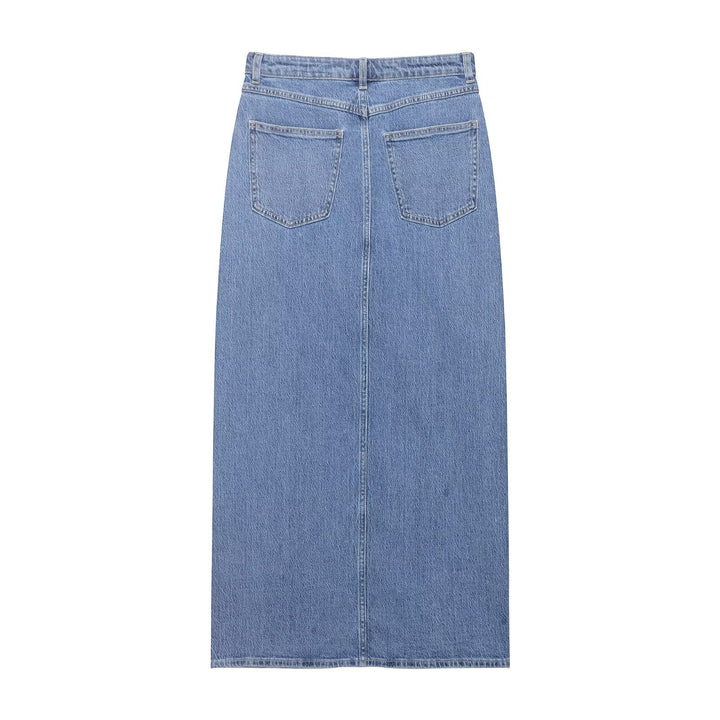 Damen jeansjacka med innovativ design och modiga knappräder Mirla-Eva Jonsson