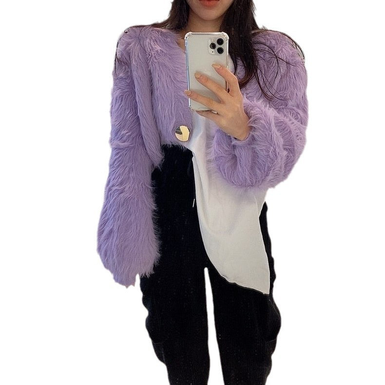 Damen kuschelige Bolerojacke im modischen und flauschigen Design Mirla-Eva Jonsson