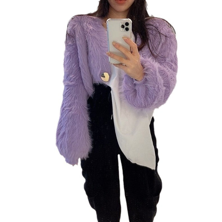Damen kuschelige Bolerojacke im modischen und flauschigen Design Mirla-Eva Jonsson