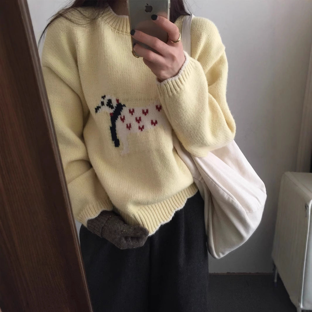 Damen kuscheliger Pullover mit Tiermotiv Mirla-Eva Jonsson