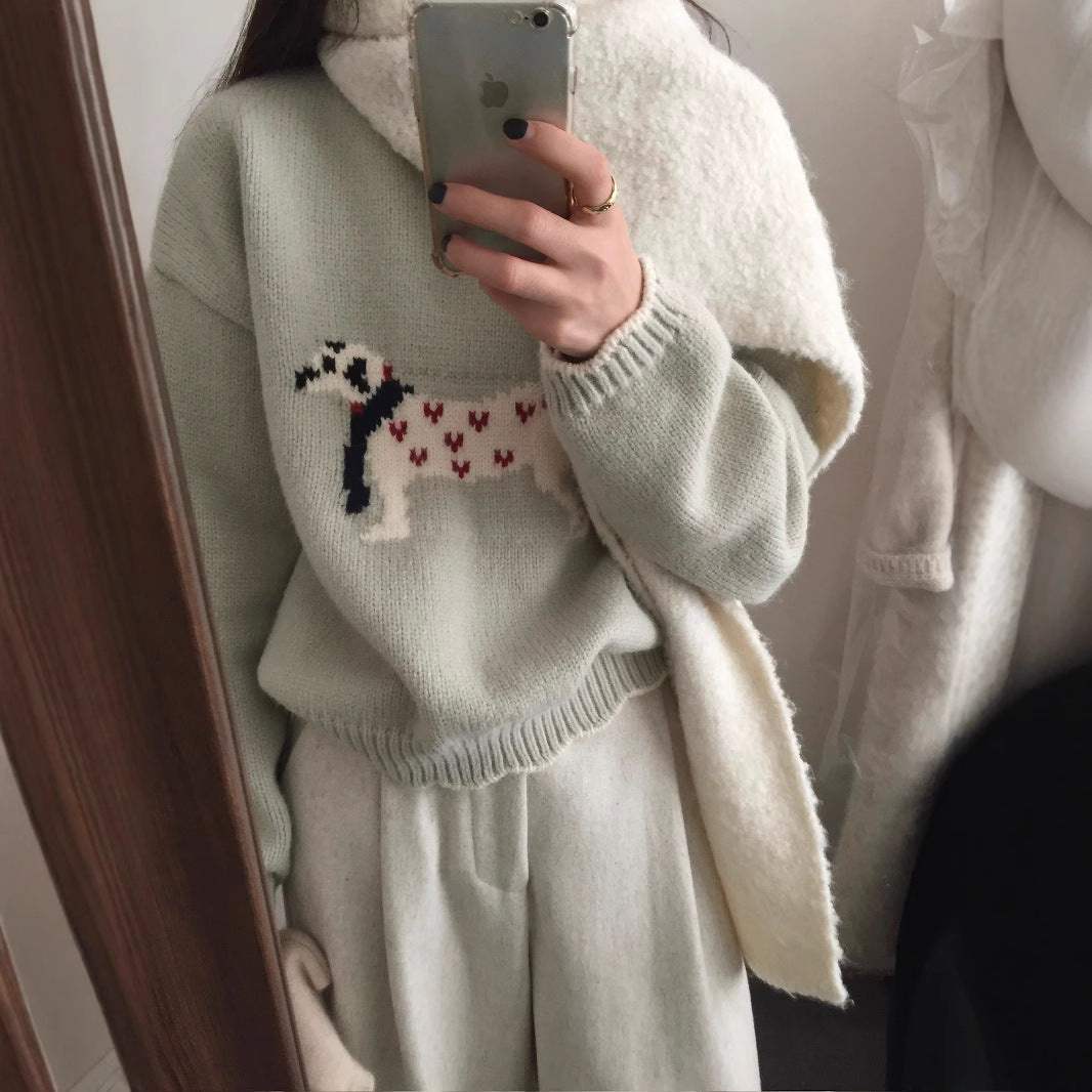 Damen kuscheliger Pullover mit Tiermotiv Mirla-Eva Jonsson