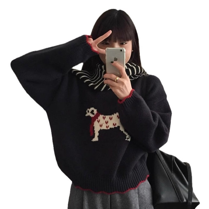 Damen kuscheliger Pullover mit Tiermotiv Mirla-Eva Jonsson