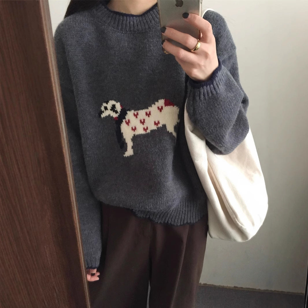 Damen kuscheliger Pullover mit Tiermotiv Mirla-Eva Jonsson
