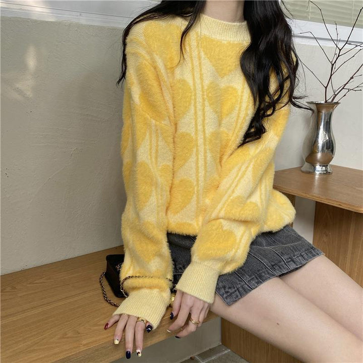 Damen kuscheliger Pullover mit abwechslungsreichem Muster und lässigem Schnitt Mirla-Eva Jonsson