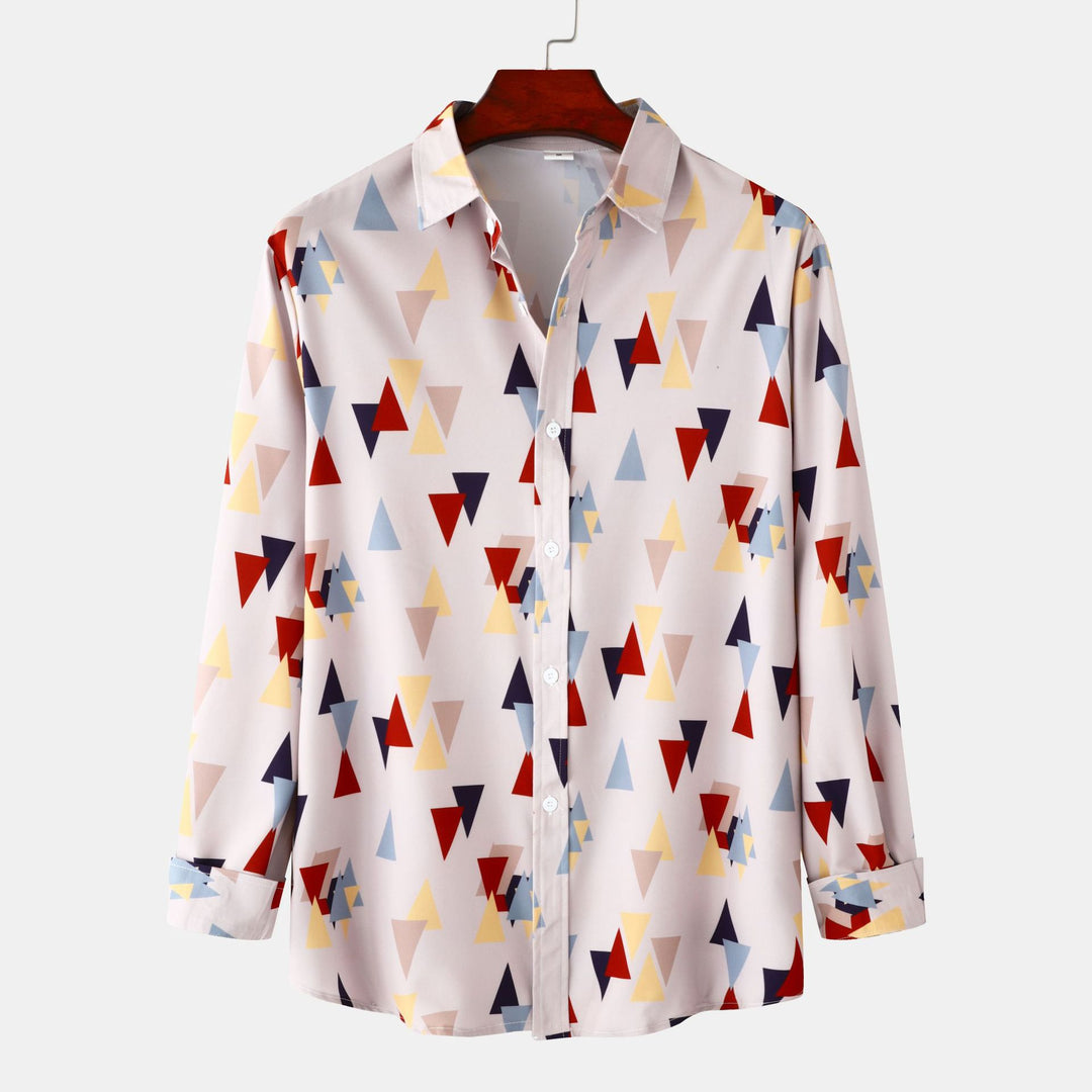 Damen långärmad blus i modern geometrisk design Eva Jonsson-Eva Jonsson