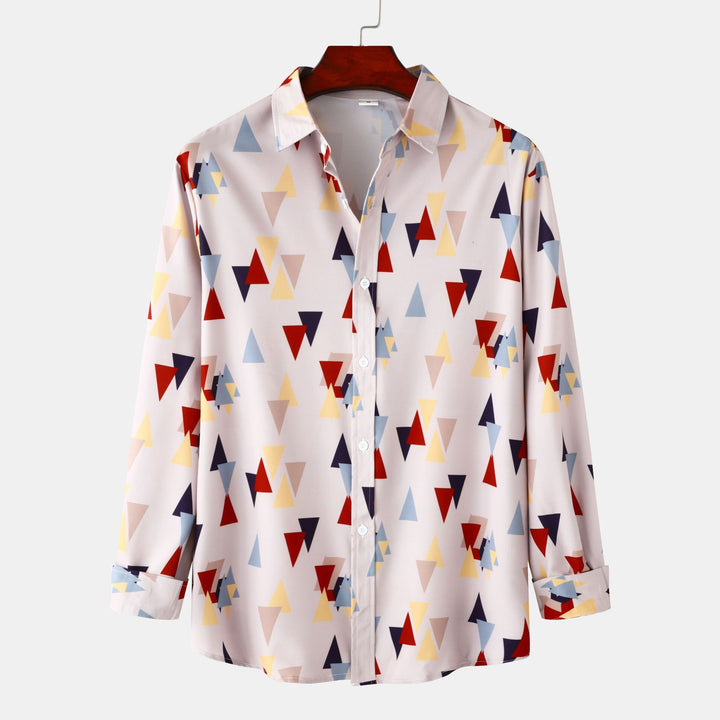 Damen långärmad blus i modern geometrisk design Eva Jonsson-Eva Jonsson
