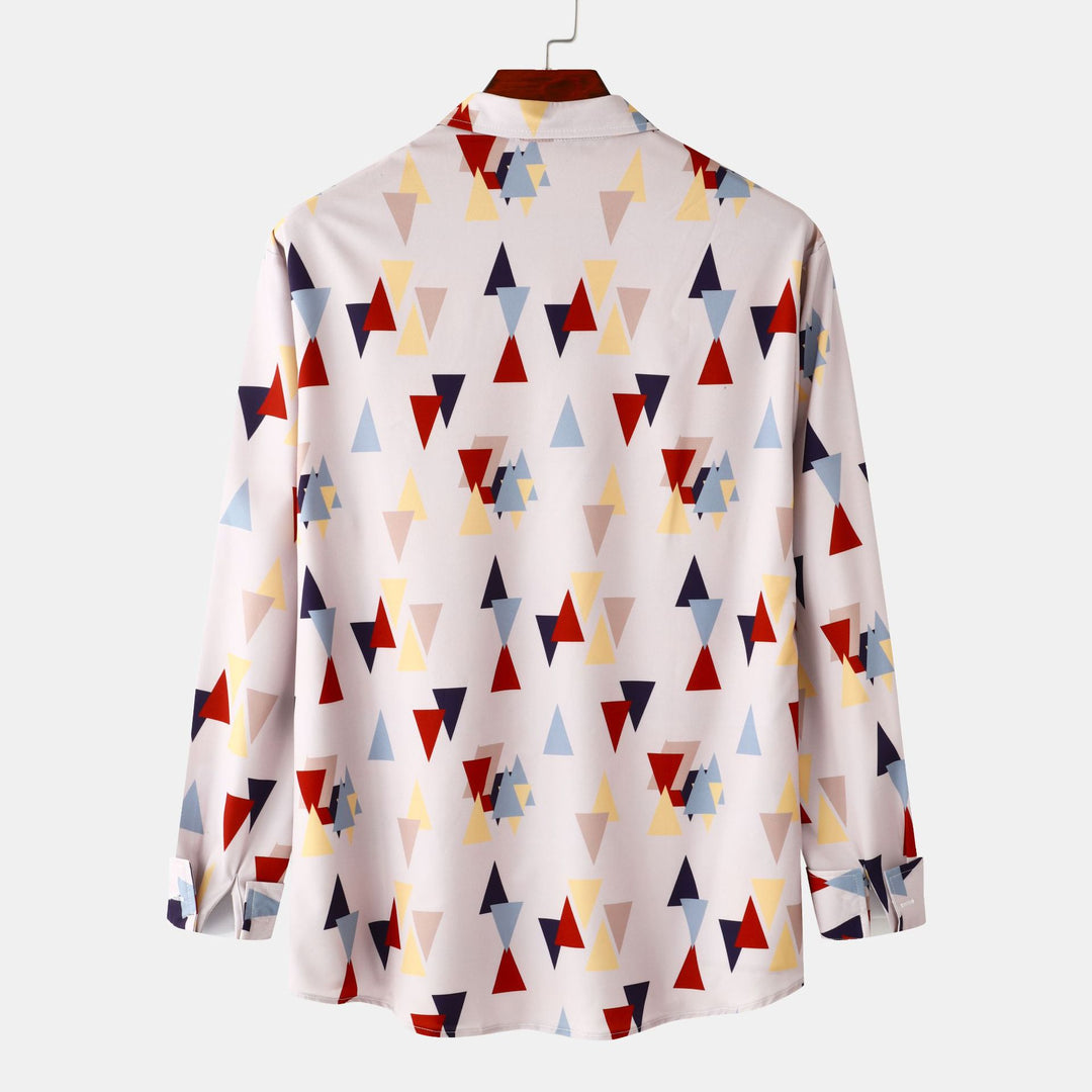 Damen långärmad blus i modern geometrisk design Eva Jonsson-Eva Jonsson