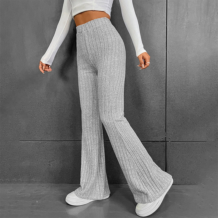 Damen lässige Flared-Hosen aus hochwertigen Strickmaterialien Mirla-Eva Jonsson